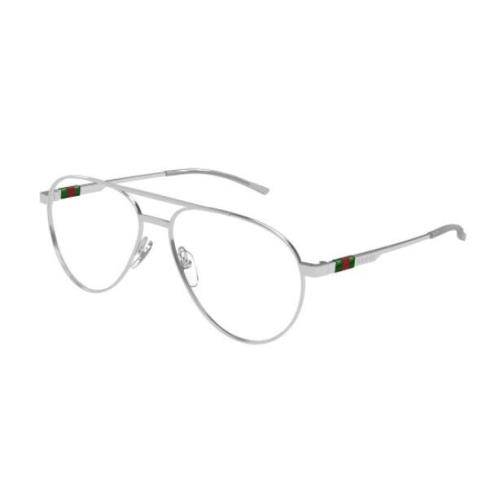 Gucci GG1679O 001 Silver Soft Square Men`s Eyeglasses