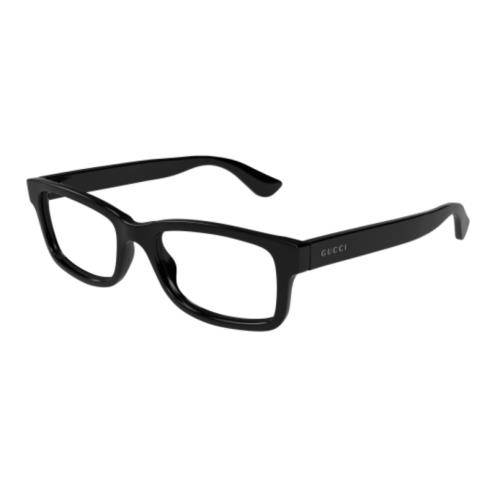 Gucci GG1717O 001 Black Rectangle Men`s Eyeglasses