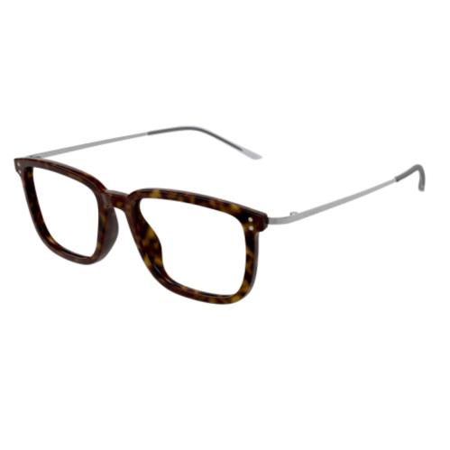 Gucci GG1709O 006 Havana/silver Rectangle Men`s Eyeglasses