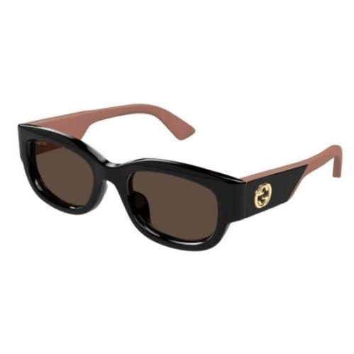 Gucci GG1667SK 004 Black/brown Soft Cat-eye Women`s Sunglasses