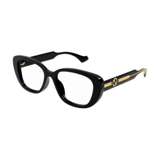 Gucci GG1559OK 001 Black Rounded Cat Eye Women`s Eyeglasses