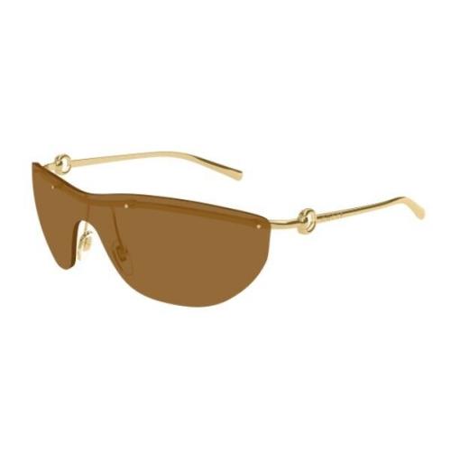 Gucci GG1700S 004 Gold/brown Cat-eye Mirrored Women`s Sunglasses