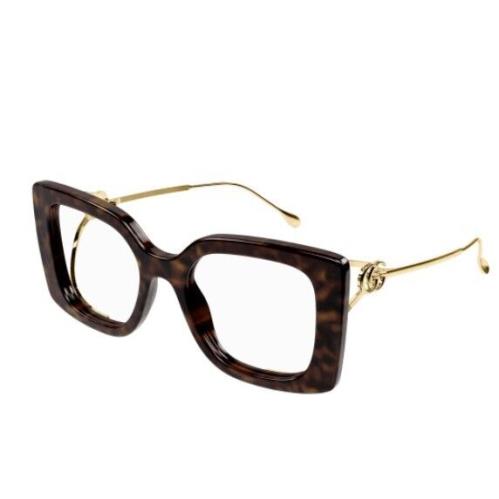 Gucci GG1567O 002 Havana Oversize Square Women`s Eyeglasses