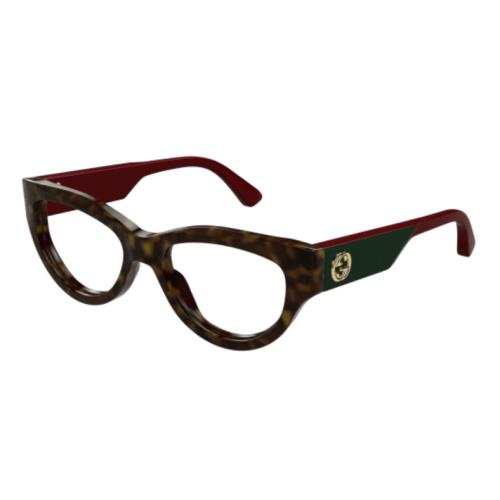 Gucci GG1665O 006 Havana/red Cat Eye Women`s Eyeglasses