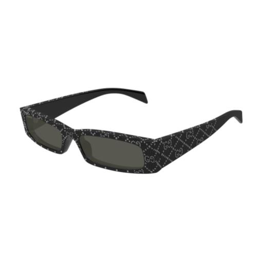 Gucci GG1780S 002 Black/grey Crystal Rectangle Men`s Sunglasses