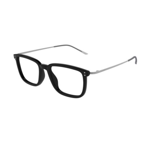 Gucci GG1709O 005 Black/silver Rectangle Men`s Eyeglasses