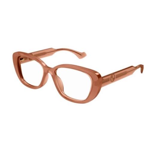 Gucci GG1559OK 003 Brown Rounded Cat Eye Women`s Eyeglasses