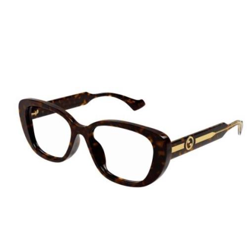 Gucci GG1559OK 002 Havana Rounded Cat Eye Women`s Eyeglasses