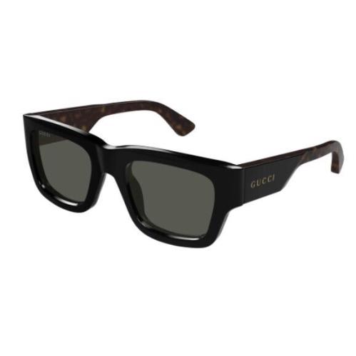 Gucci GG1668S 001 Black/grey Square Men`s Sunglasses