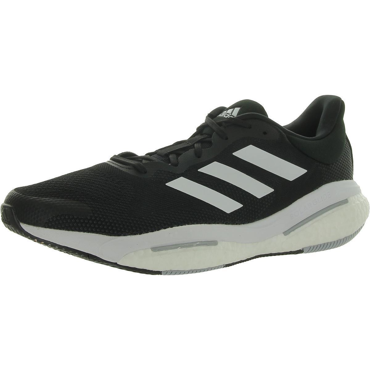 Adidas Mens Solar Glide 5 M Wide Running Training Shoes Sneakers Bhfo 0078 - Black/White