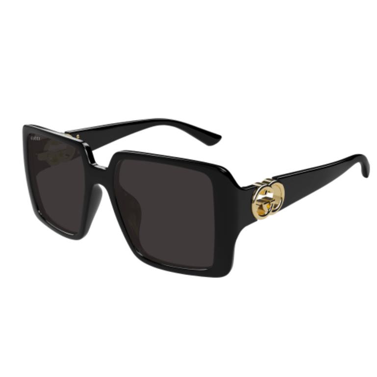 Gucci GG1692SA 001 Black/grey Oversized Square Women`s Sunglasses