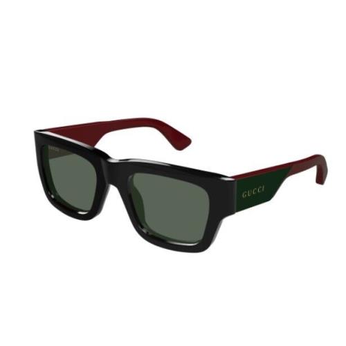 Gucci GG1668S 003 Black/green Square Men`s Sunglasses