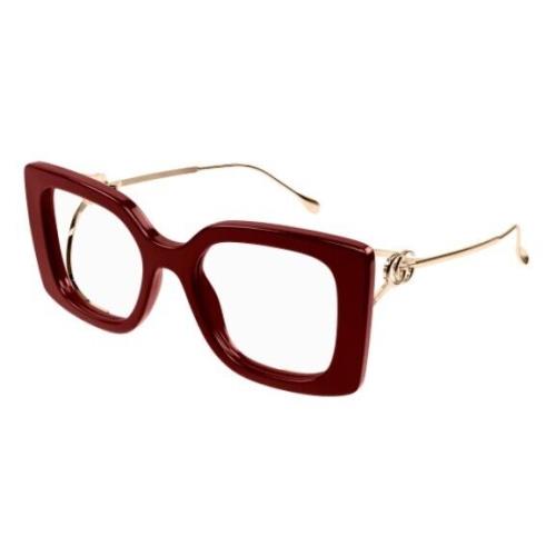 Gucci GG1567O 003 Burgundy Oversize Square Women`s Eyeglasses