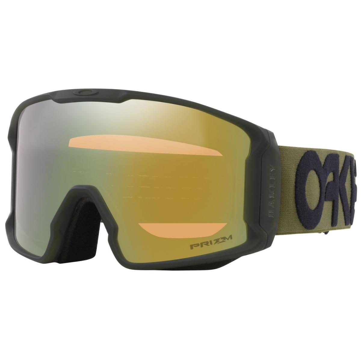 Oakley Line Miner L Goggles 2024 MATTE B1B DARK BRUSH with Prizm Sage Gold Iridium