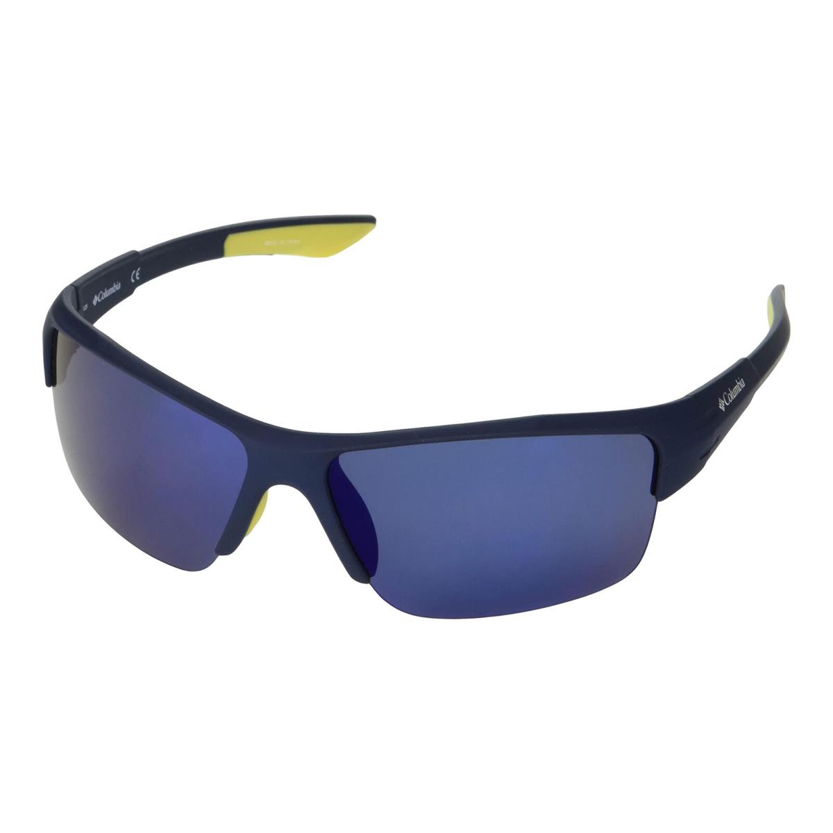 Columbia Wingard Polarized Men`s Semi-rimless Rectangle Wrap Sunglasses - C558SP Matte Navy/Blue (410)