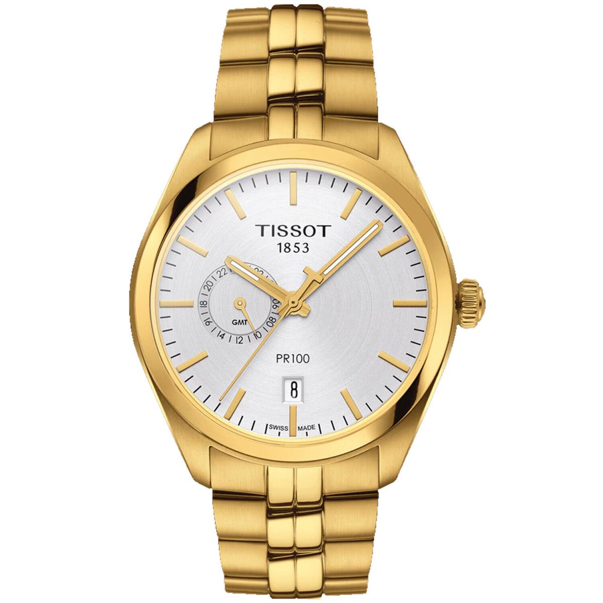 Tissot Men`s PR-100 Dual Time Silver Dial Watch - T1014523303100