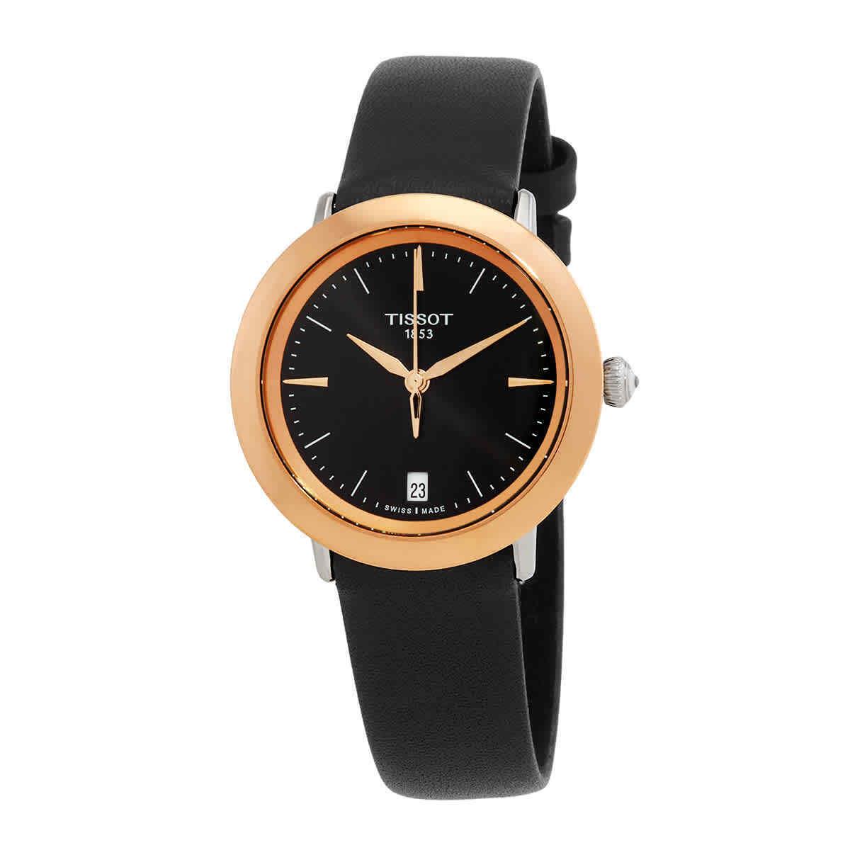 Tissot T-gold Quartz Black Dial Ladies Watch T929.210.46.051.00