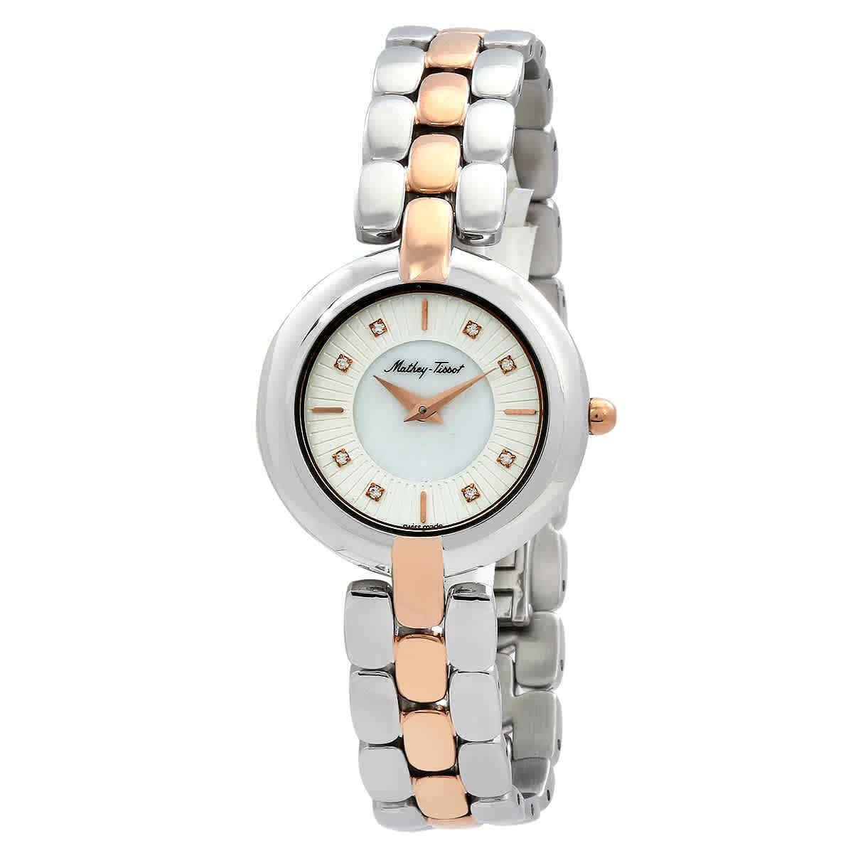 Mathey-tissot Farah Quartz Silver Dial Ladies Watch D956BI