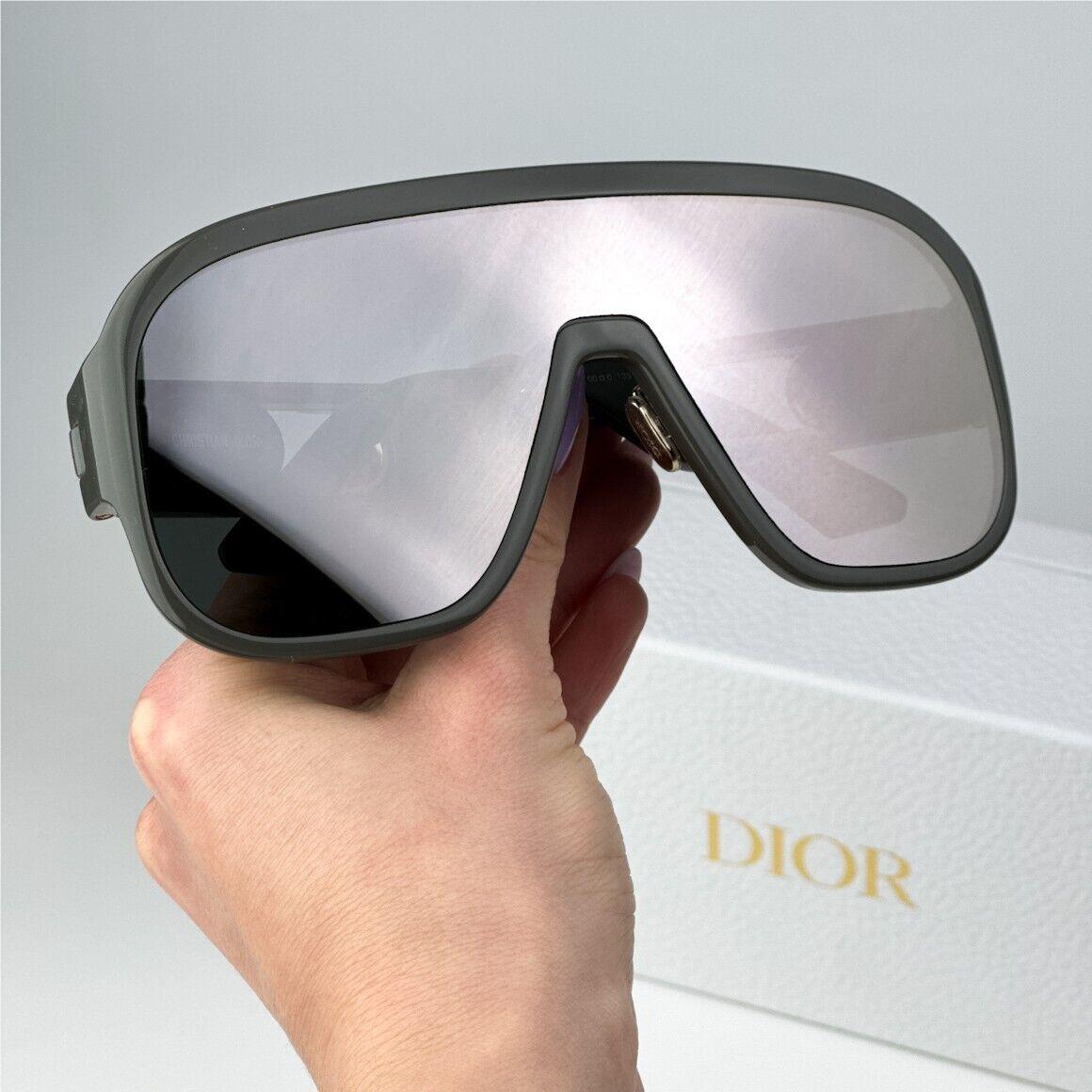 Dior Women Sunglasses Grey Silver Mirror Mask Diorbobbysport M1U 45A7
