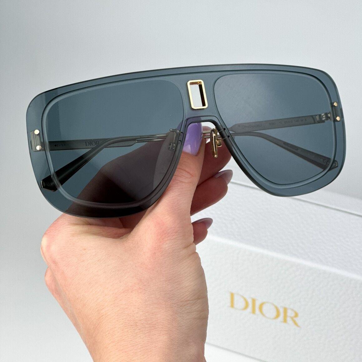 Dior Ultradior MU B0B0 Gold Blue Unisex Mask Sunglasses