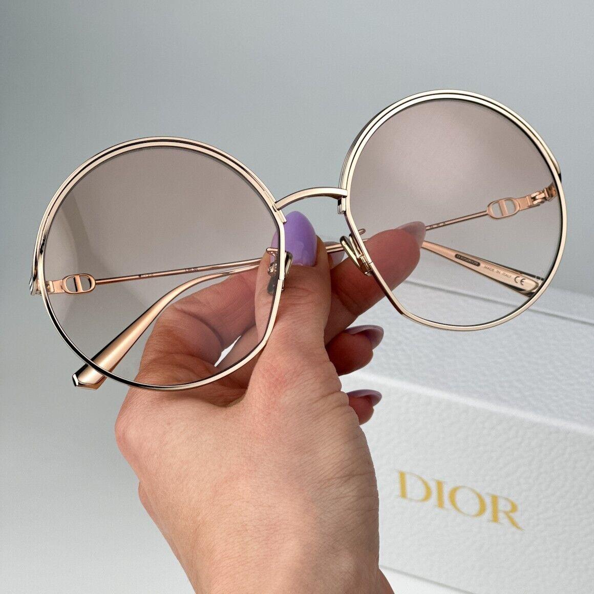 Dior Everdior R1U D0F1 Rose Gold Gradient Brown Unisex Metal Sunglasses