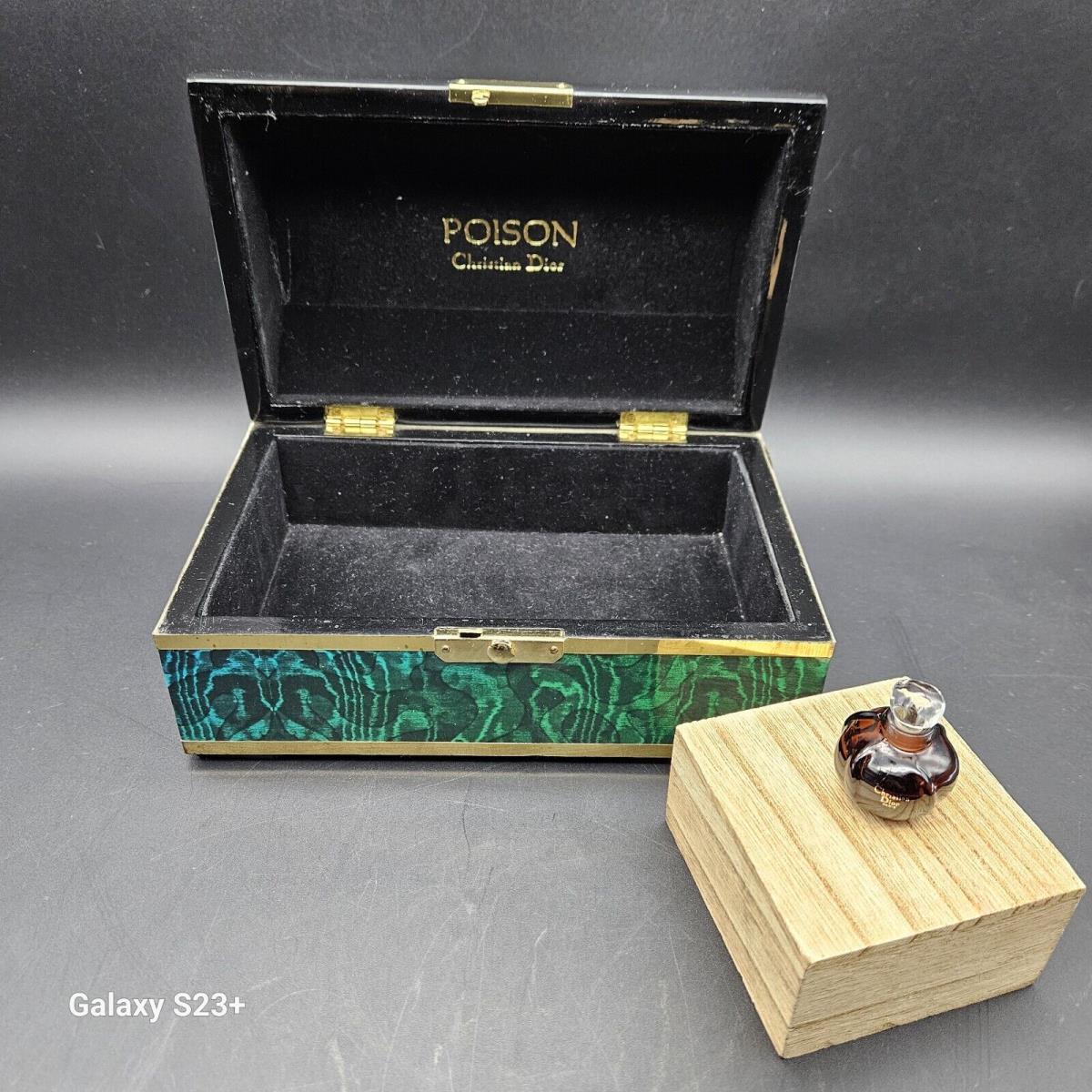 Vintage Poison Christian Dior Esprit DE Parfum Mini Perfume Wood Box