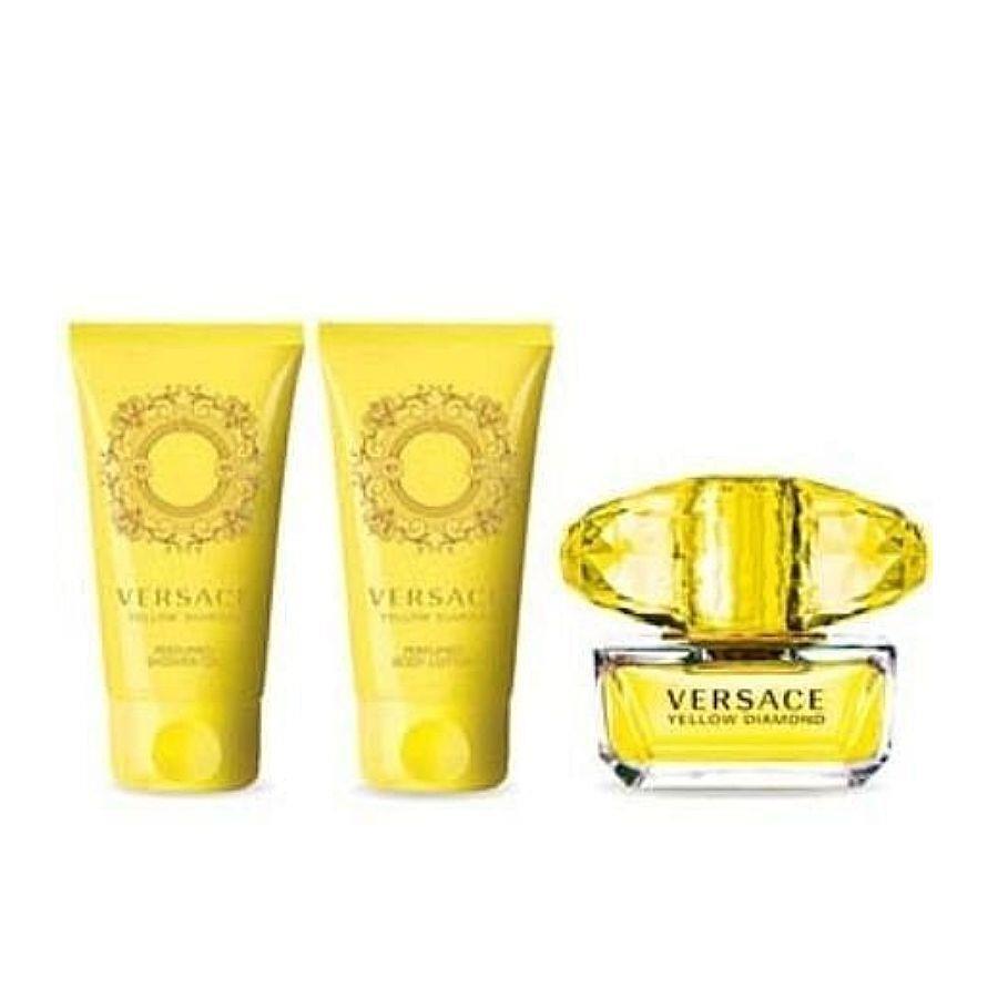 Versace Ladies Yellow Diamond Gift Set Bath Body 8011003873388