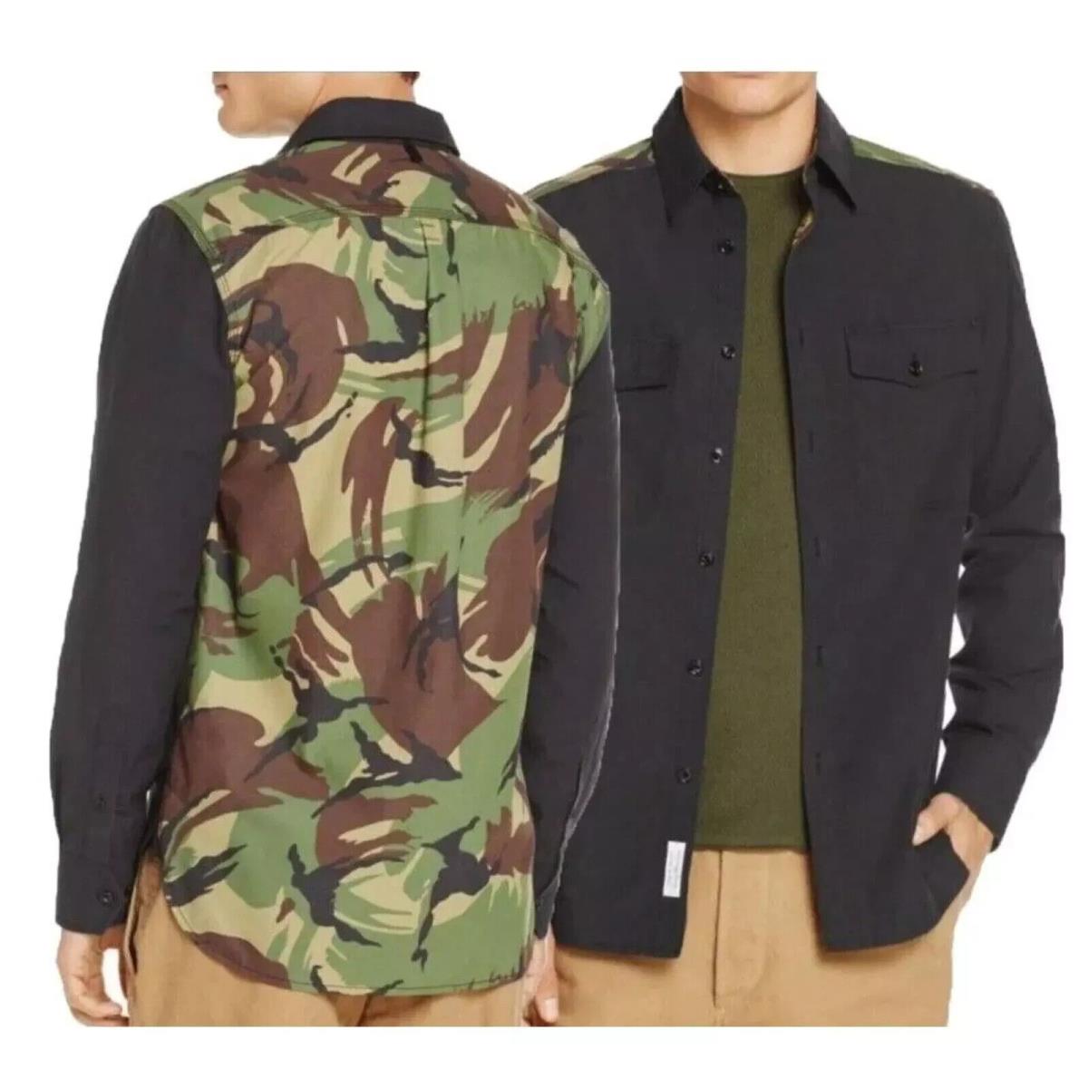 Rag Bone Black Camo Jacket Shirt. M