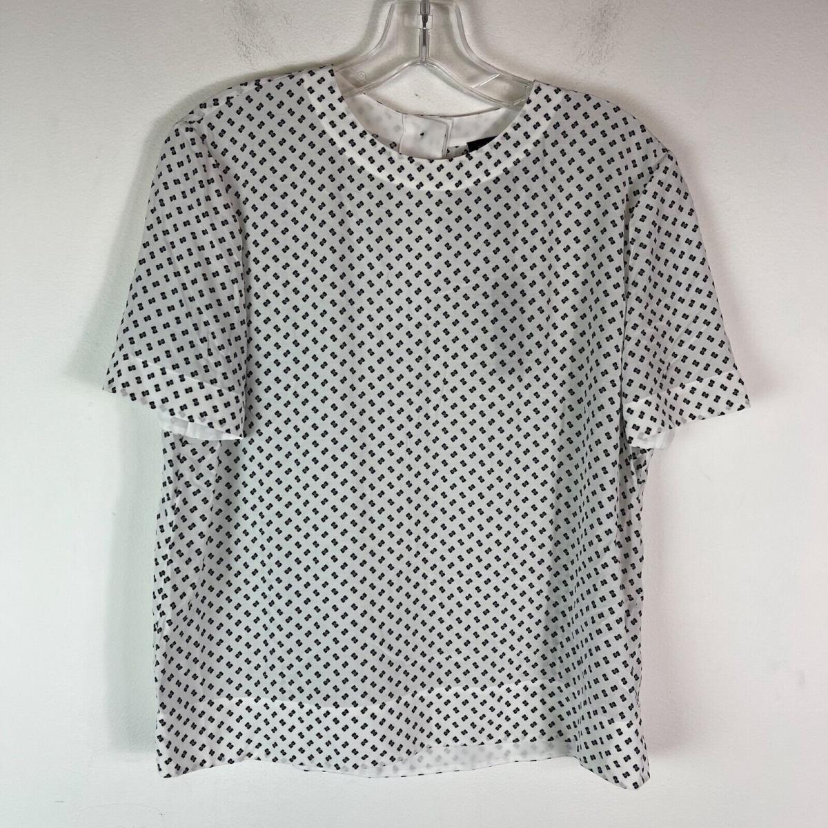 Rag Bone Womens White Multi Gia Print Top Size M