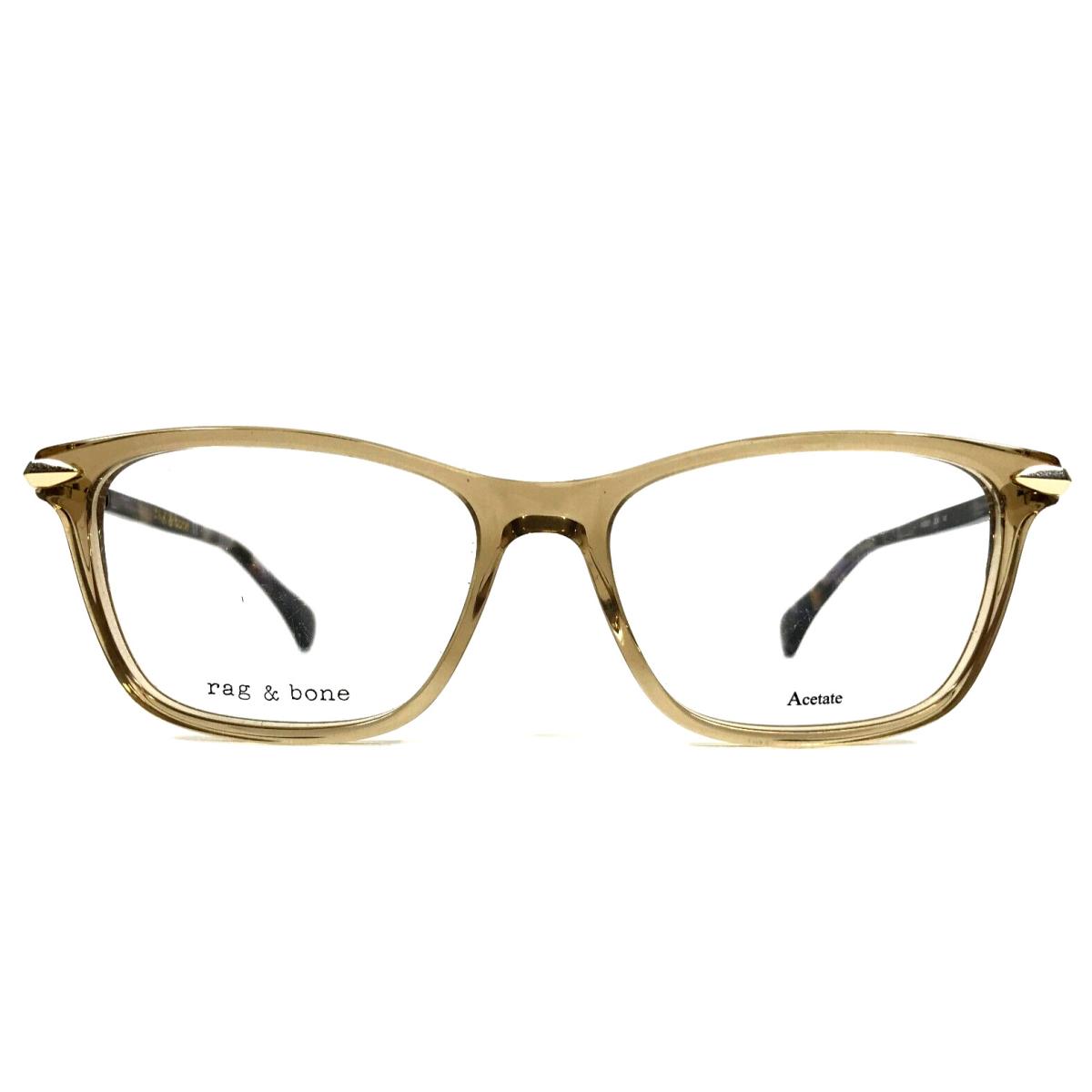 Rag Bone Eyeglasses Frames RNB3031 Dex Transparent Brown Gold 52-16-140 - Frame: Brown