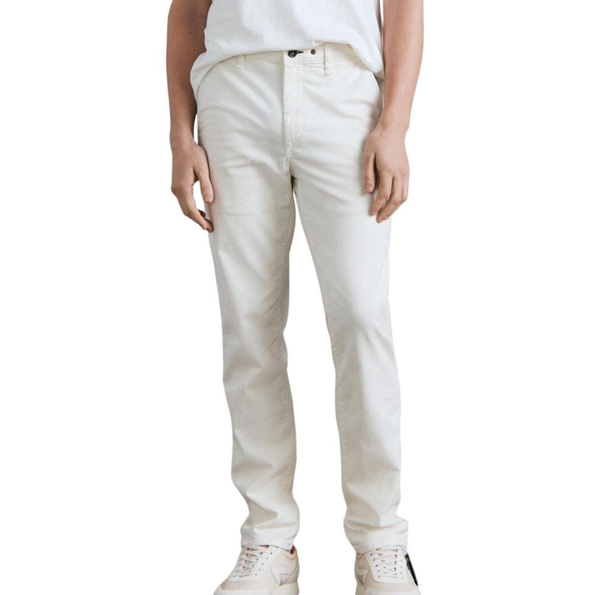 Rag Bone Fit 2 Stretch Twill Chinos Chalk Men`s Size 38 Slim