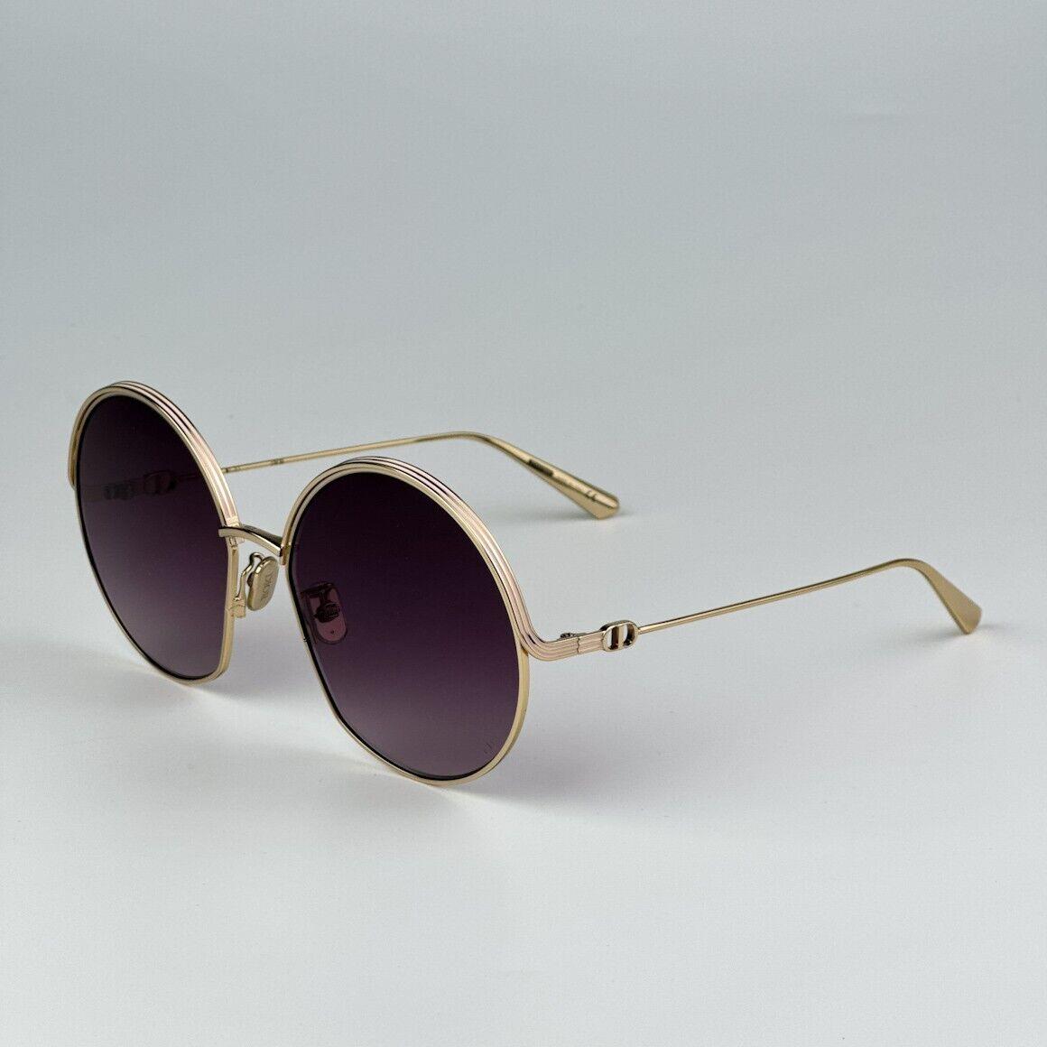 Dior Everdior R1U B0D1 Gold Gradient Bordeaux Unisex Metal Round Sunglasses