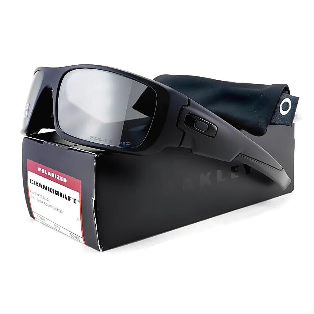 Oakley Crankshaft Polarized Sunglasses Matte Black / Black Iridium Lens