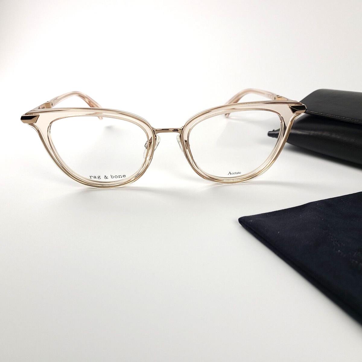 Rag Bone Eyeglass Frames RNB3051/G 010A Beige 51-19-135 w/ Case