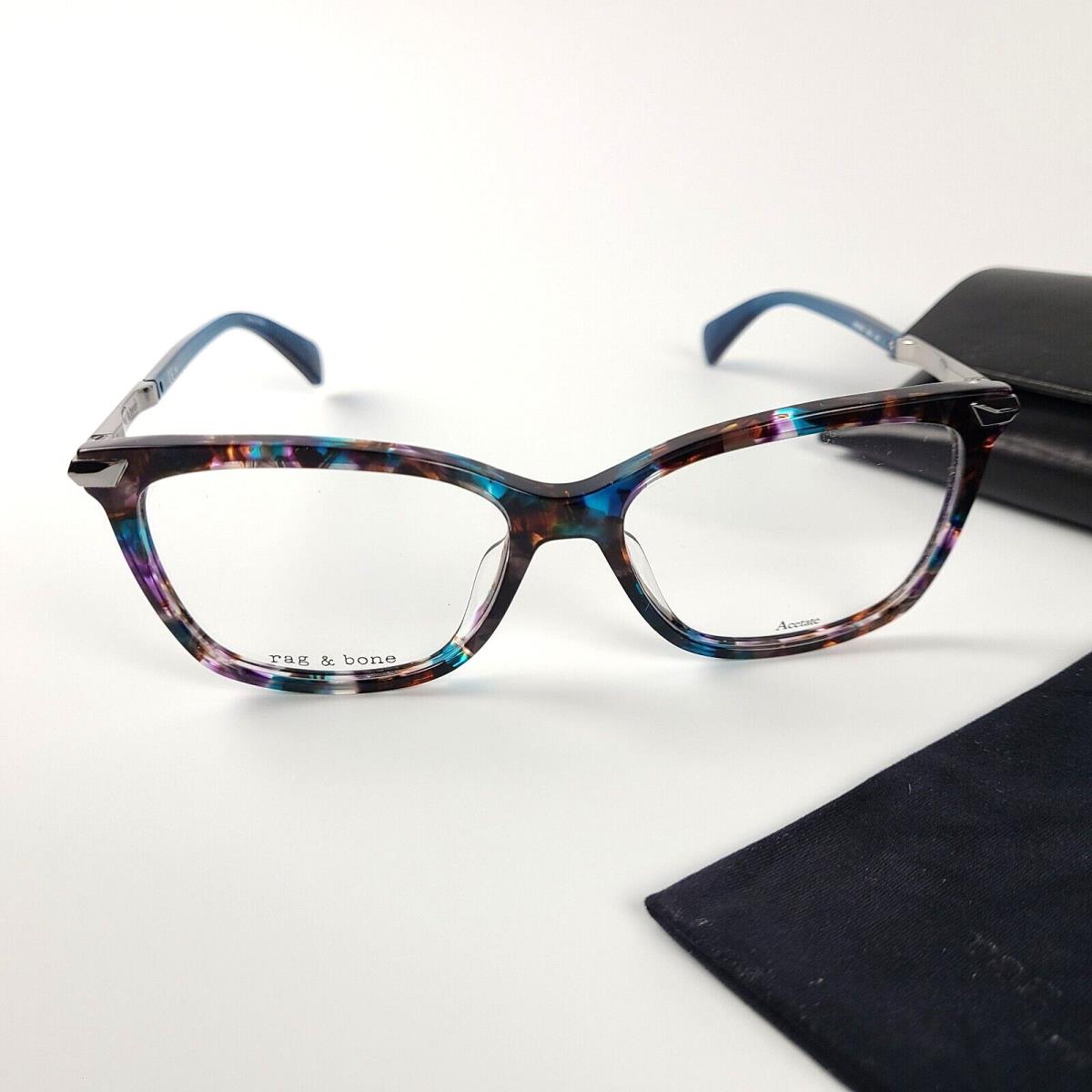 Rag Bone RNB3050 Eyeglasses Women Pink Havana Teal 53-15-140 w/ Case