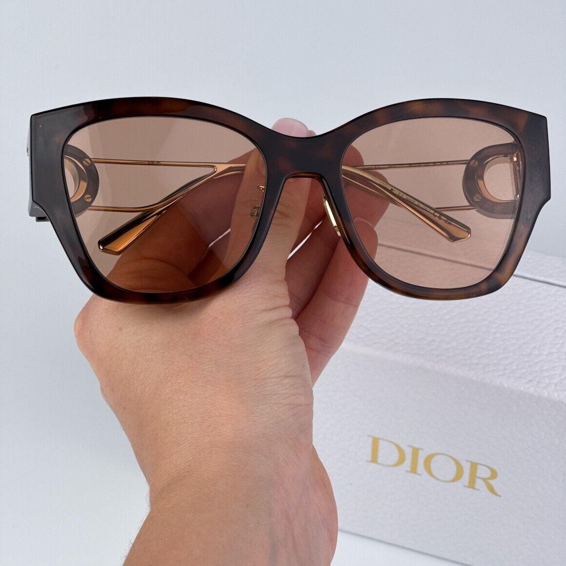 Dior 30MONTAIGNE B2U CD40082U 53Y 26L0 Light Havana Brown Unisex Sunglasses