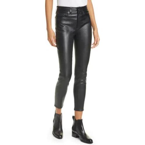 Rag Bone Nina High-rise Ankle Skinny In Black Size: 26