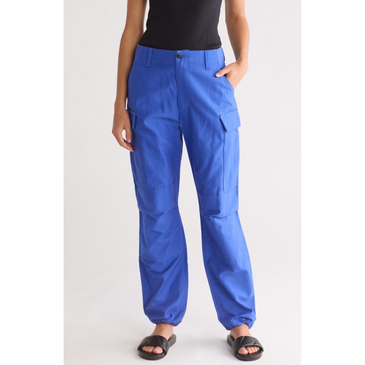 Rag Bone Sands Cotton Twill Cargo Pants Bright Blue 0