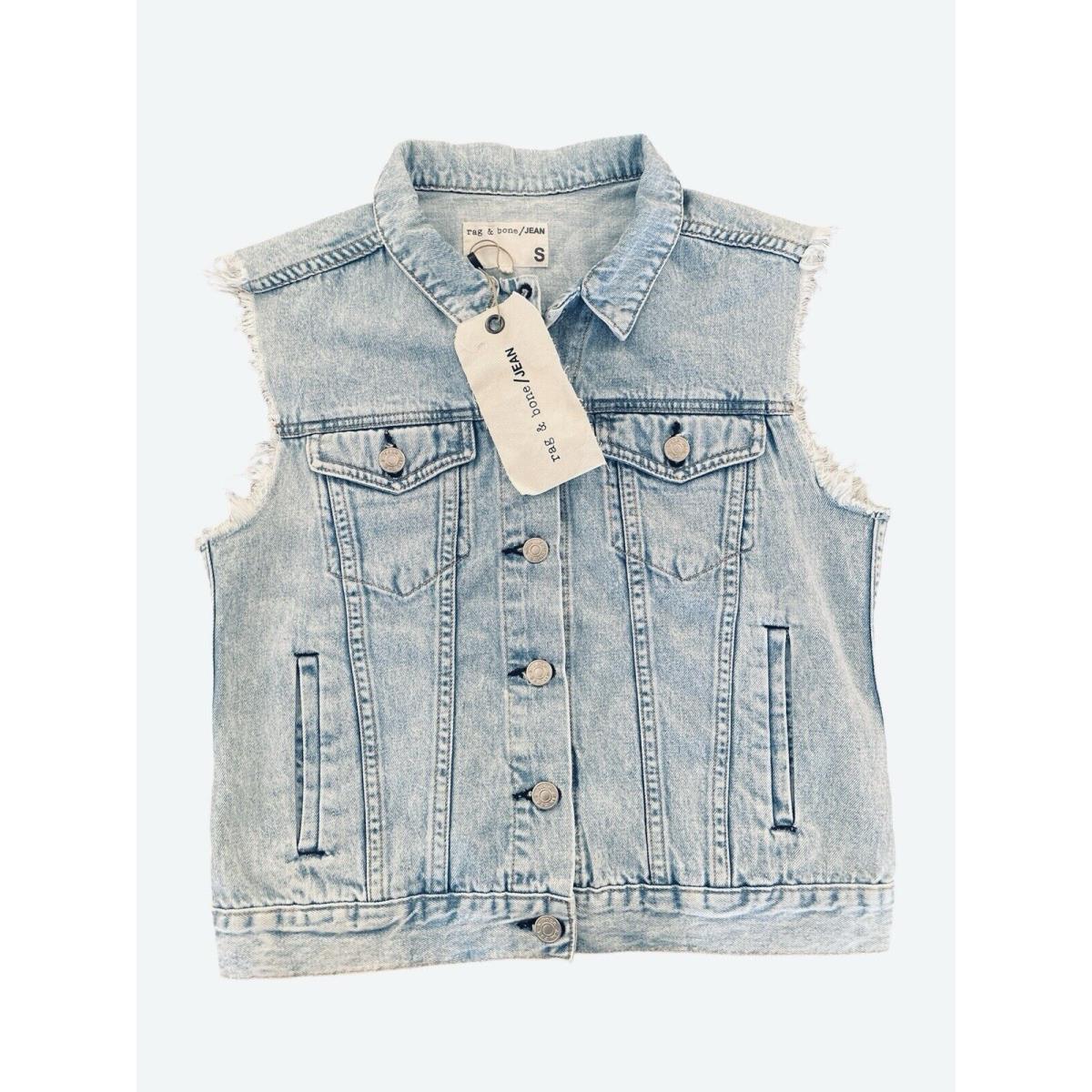 Women`s Rag Bone Light Blue Denim Vest Size S