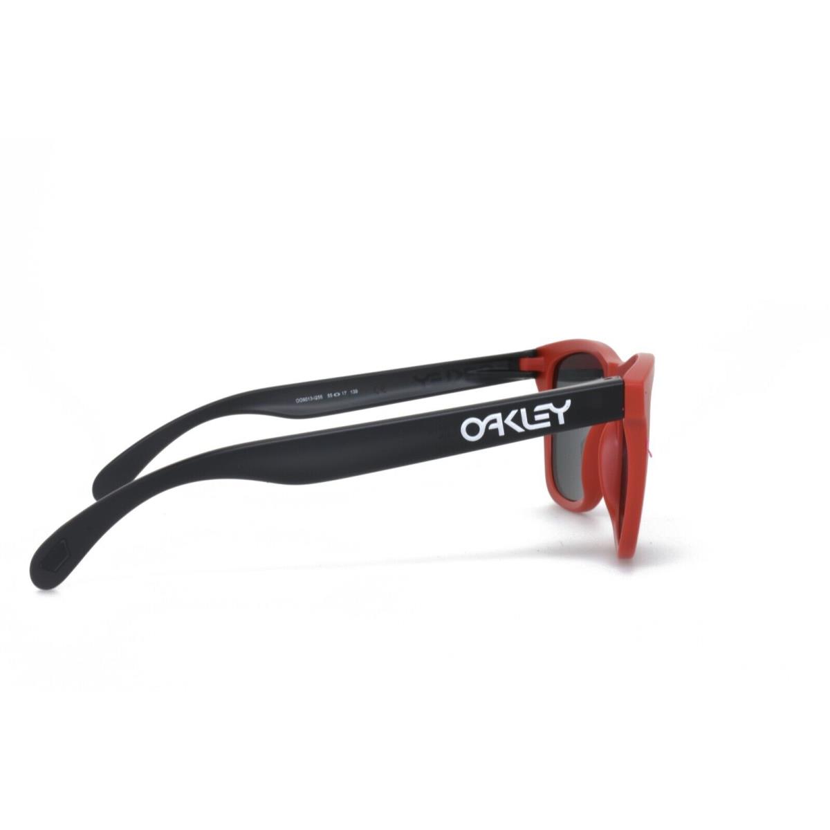 Oakley Sunglasses Frogskins 9013-1255 Matte Red Black Bright Gray Prizm - Frame: Red, Lens: Gray