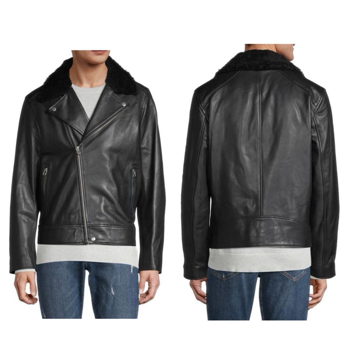 Rag Bone Buzz Leather Jacket In Black Size: Xxl