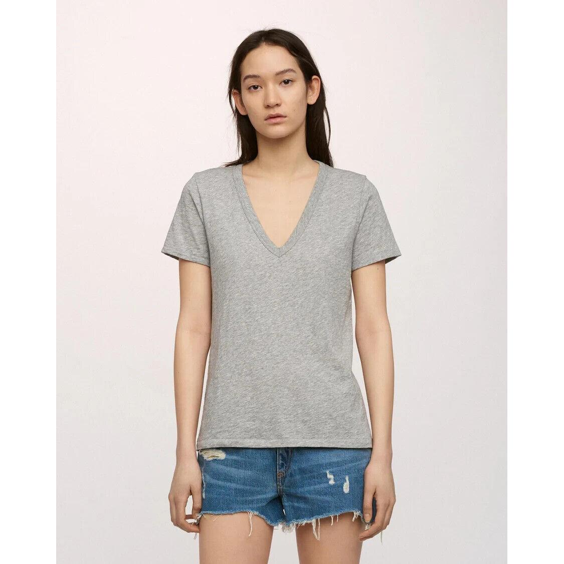 Rag Bone Core Vee In Heather Grey Size: Small