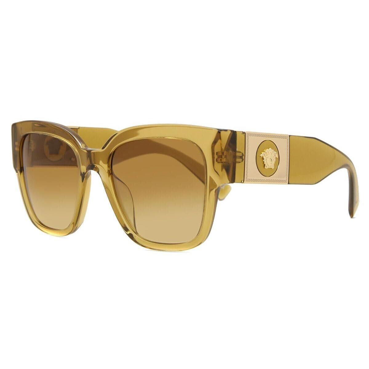 Versace 0VE4437U 534872L 54mm Woman Sunglasses Transparent Honey Frame