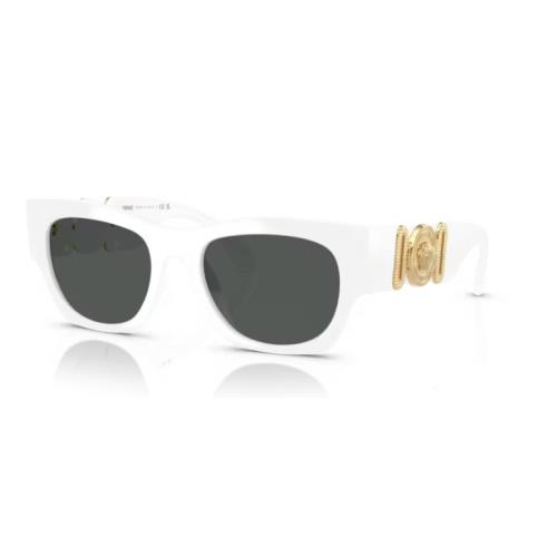 Versace 0VE4479U 314/87 White/dark Grey Soft Square Men`s Sunglasses