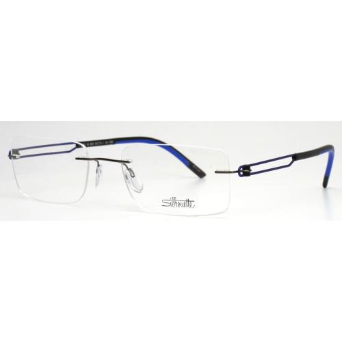 Silhouette Silhoutte 5361 68 6061 5406 Gunmetal Men`s Rectangle Eyeglasses 54-19-140 B:32