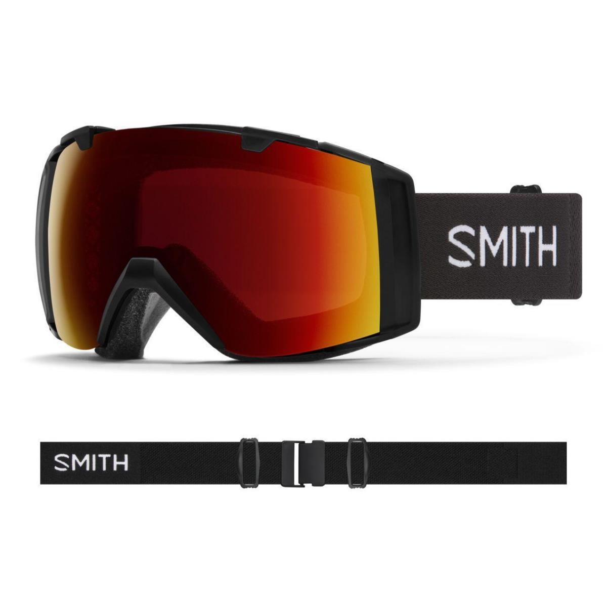 Smith I/o Goggles Black - Chromapop Sun Red Mirror