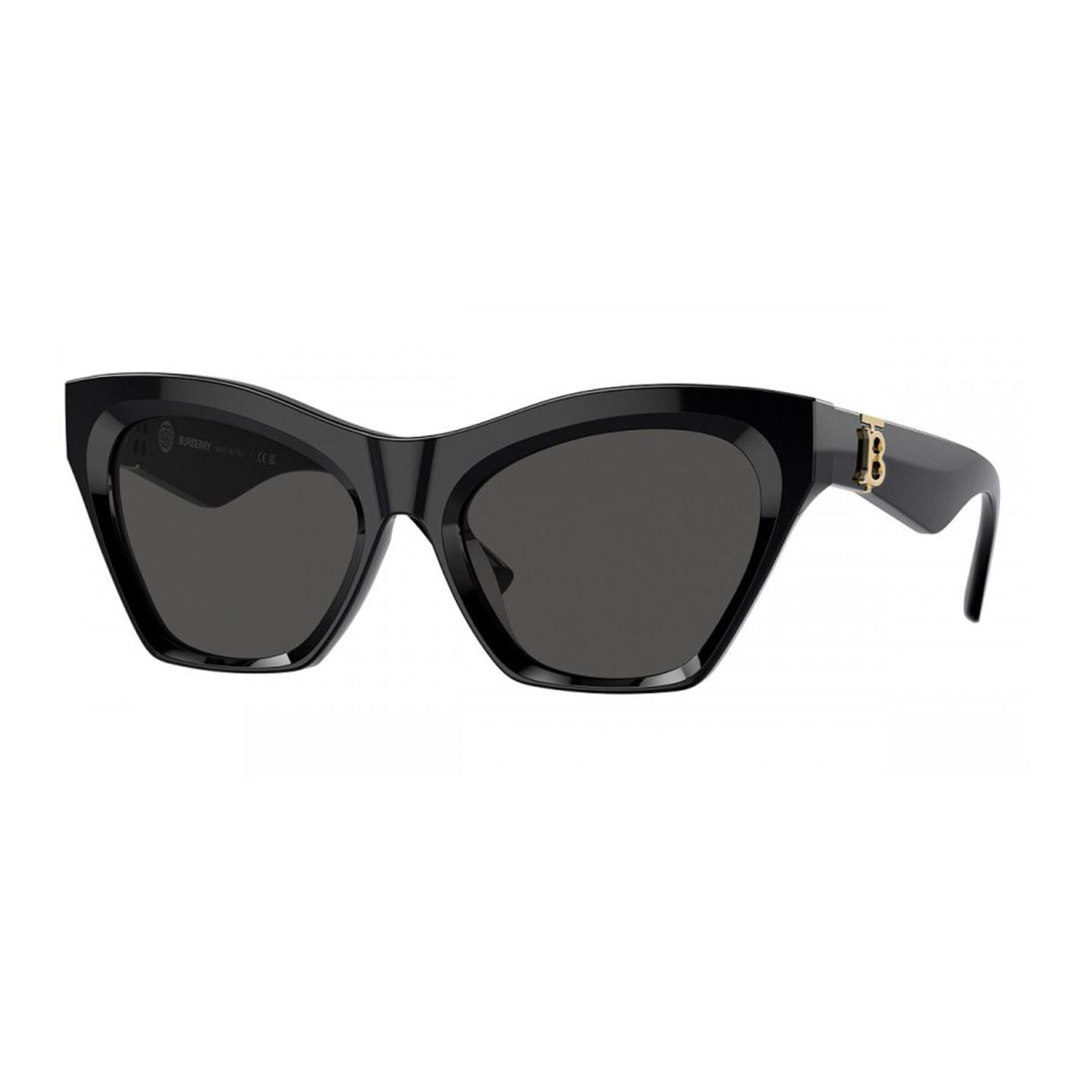 Burberry Women`s Geometric Chunky Cat Eye Sunglasses BE4420U - Made in Italy Black/Dark Grey (300187-55)