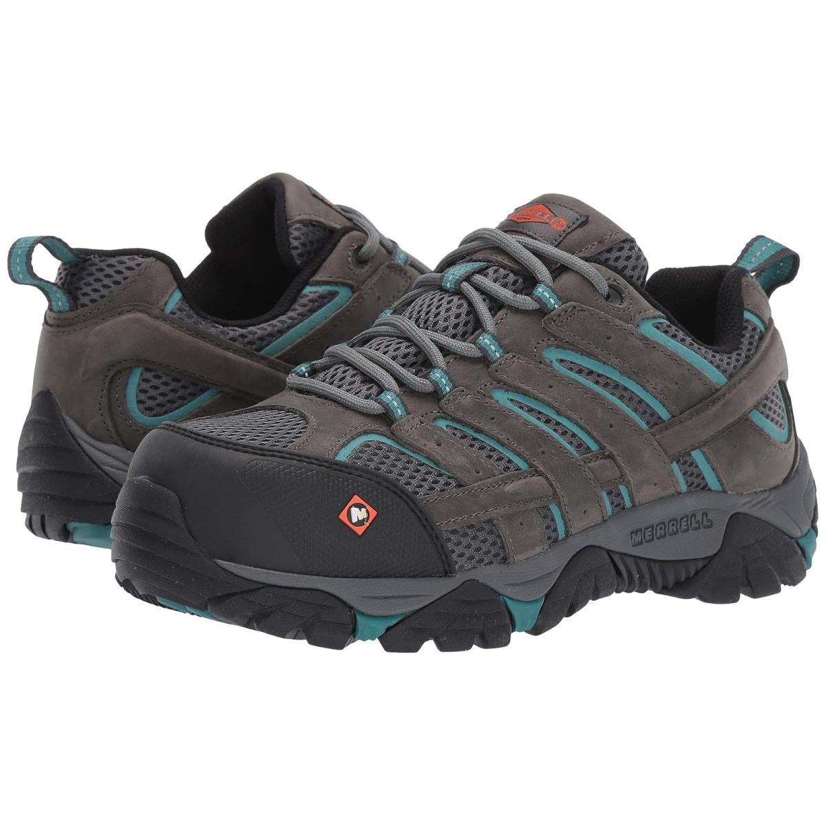 Woman`s Shoes Merrell Work Moab Vertex Vent Composite Toe - Pewter