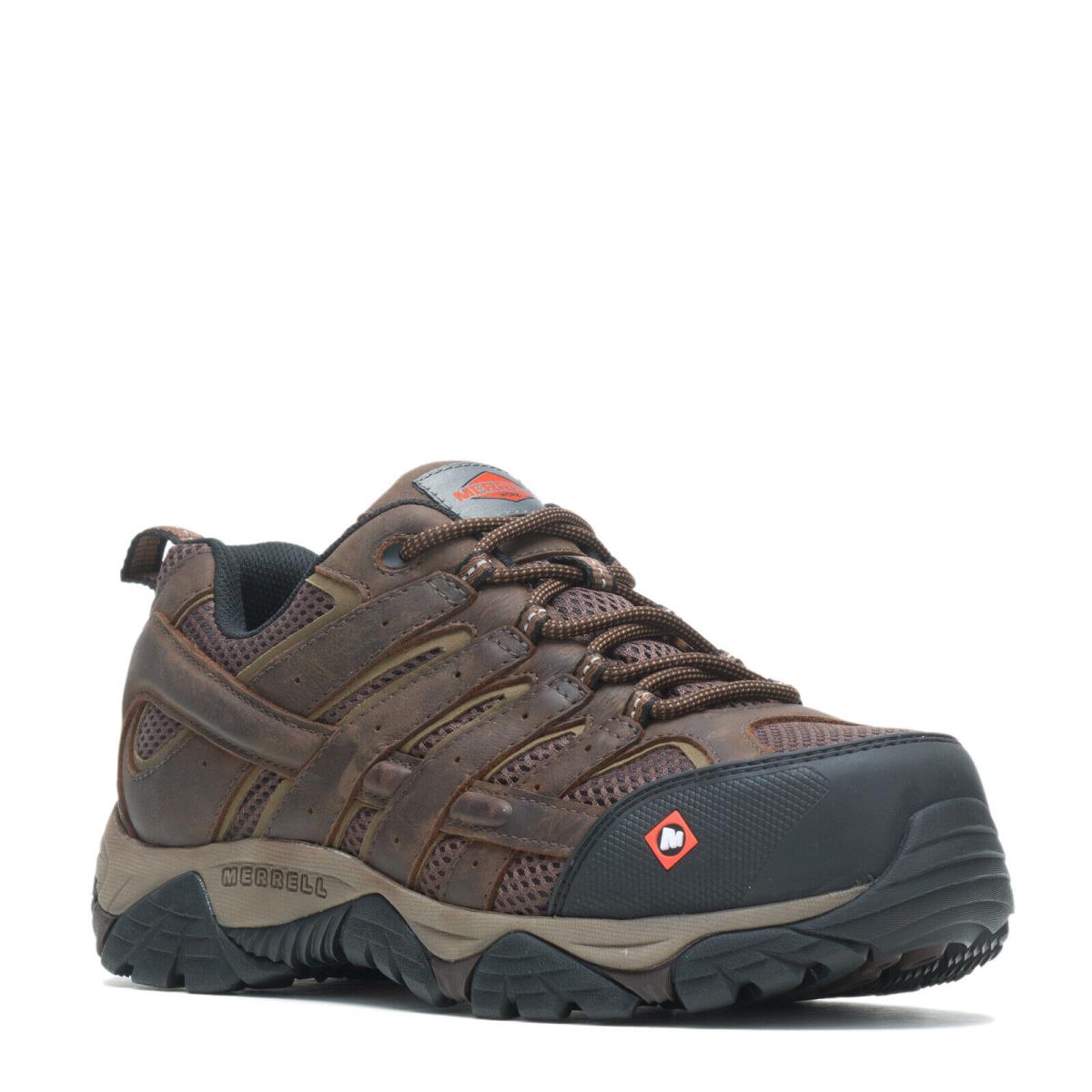 Men`s Merrell Moab Vertex 2 Low Toe CF Safety Work Shoe J5004271 Clay