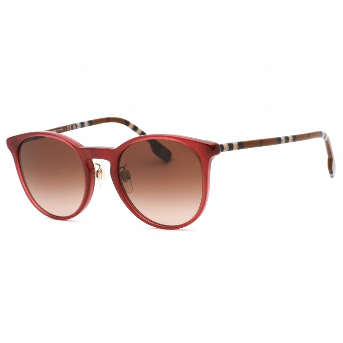 Burberry BE4380D 401813 Sunglasses Transparent Burgundy Frame Brown Gradient